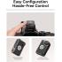 Hollyland Lark M2S Mini Wireless Microphone System, Camera RX+Type-C RX, for Camera/iPhone/Android/Laptop, Titanium Clip, 300m Range, 20 Hz - 20 kHz Frequency Response - Black